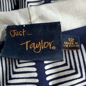 Just...Taylor Navy and White Midi Dress